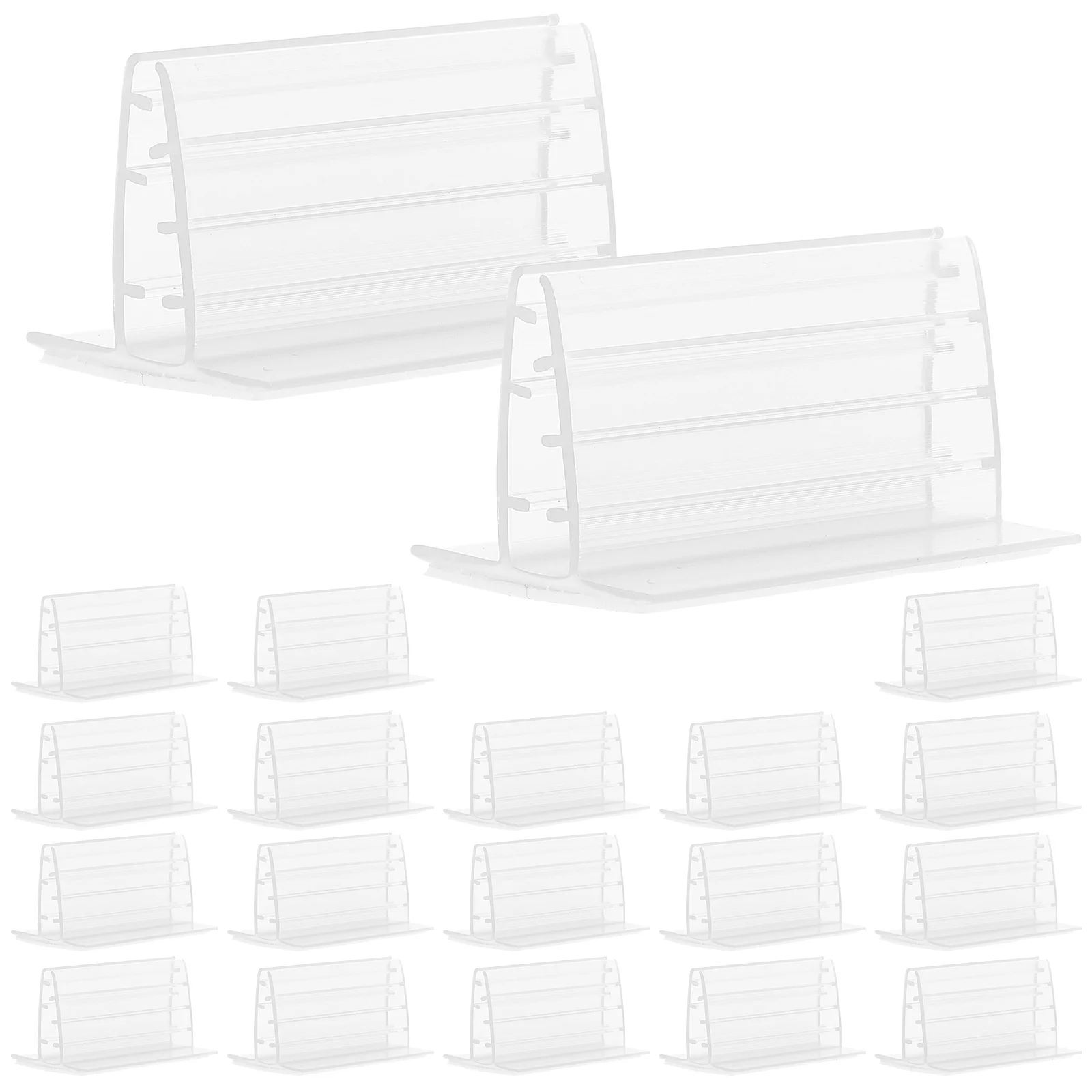 

20 Pcs Mini Panel Sign Holders Sneeze Panels Label Name Tag Desks Classroom Pvc Place Card Table Number