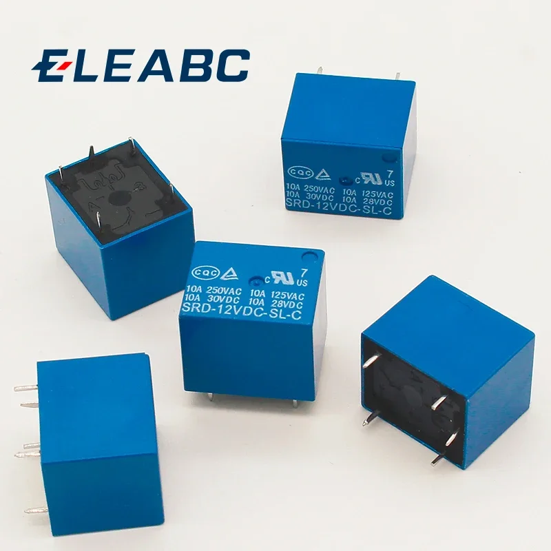 

5 шт./лот SRD-12VDC-SL-C T73-12V 5-контактное реле питания постоянного тока типа печатной платы 12 В
