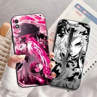 demon slayer anime phone case for xiaomi redmi 7 7a 8 8a 8t 9 9t 9a 9c note 7 8 9 9s soft liquid silicon carcasa coque