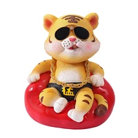 2022 tiger ornaments cool chinese zodiac tiger statue mini 2022 new year resin tiger figurine for home office decor car ornament