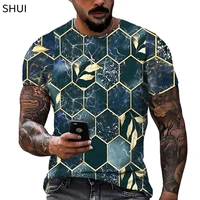 new t shirt 3d printing vintage shirt men universal couple comfortable short sleeves solid geometry vintage funny t shirts tops