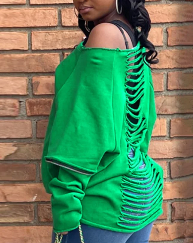 

t-shirts fashion woman blouses 2022 Ladder Cutout Long Sleeve Top pullover Tee 2022 newfashion casual fall outfits women