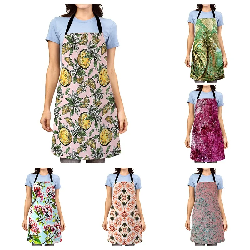 

Фартук женский геометрический цветной, модный аксессуар без рукавов, для дома, готовки, выпечки, инструменты для уборки