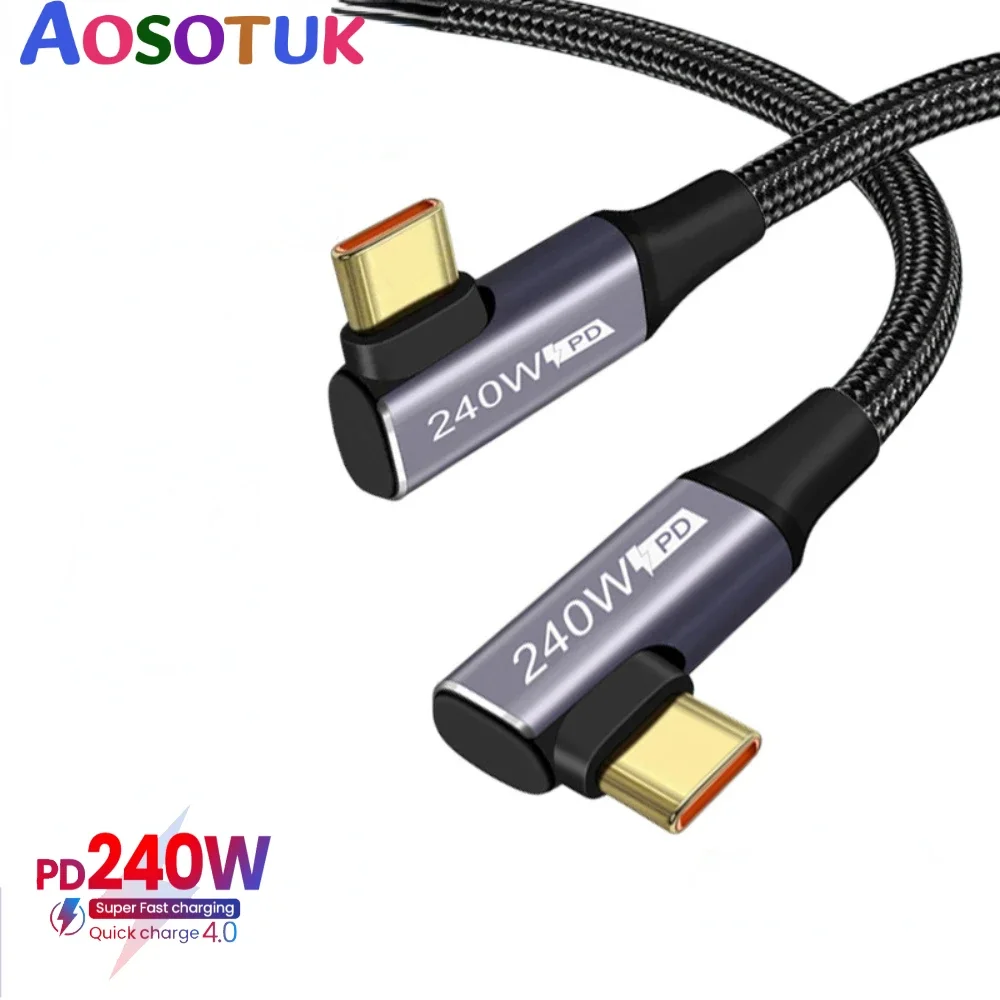 

Кабель USB Type C к C для PS5 Nintendo Switch Galaxy S22 MacBook, зарядный кабель для быстрой зарядки, 1 м, 2 м, 240 Вт, PD3.1