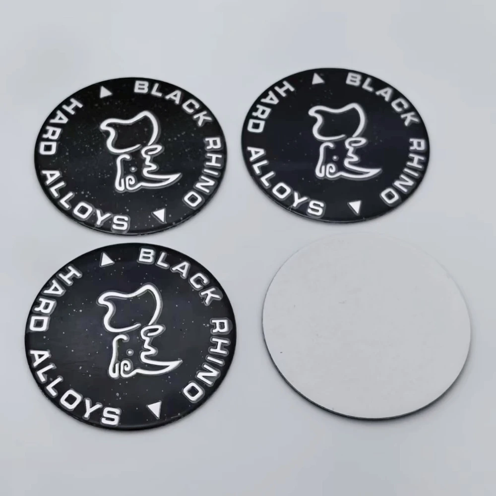 4 шт., 45 мм, 56 мм, 80 мм, черный носорог, эмблема с логотипом, автомобильные наклейки, аксессуары для стайлинга, колпаки для центра колес автомобиля, колпаки на ободе, значок