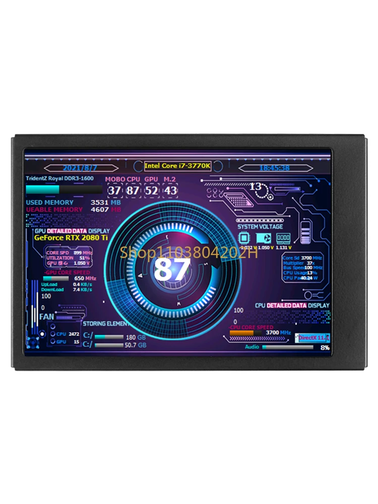 3 5-дюймовый Sub-Screen корпус с прямым подключением USB монитор корпуса состояние