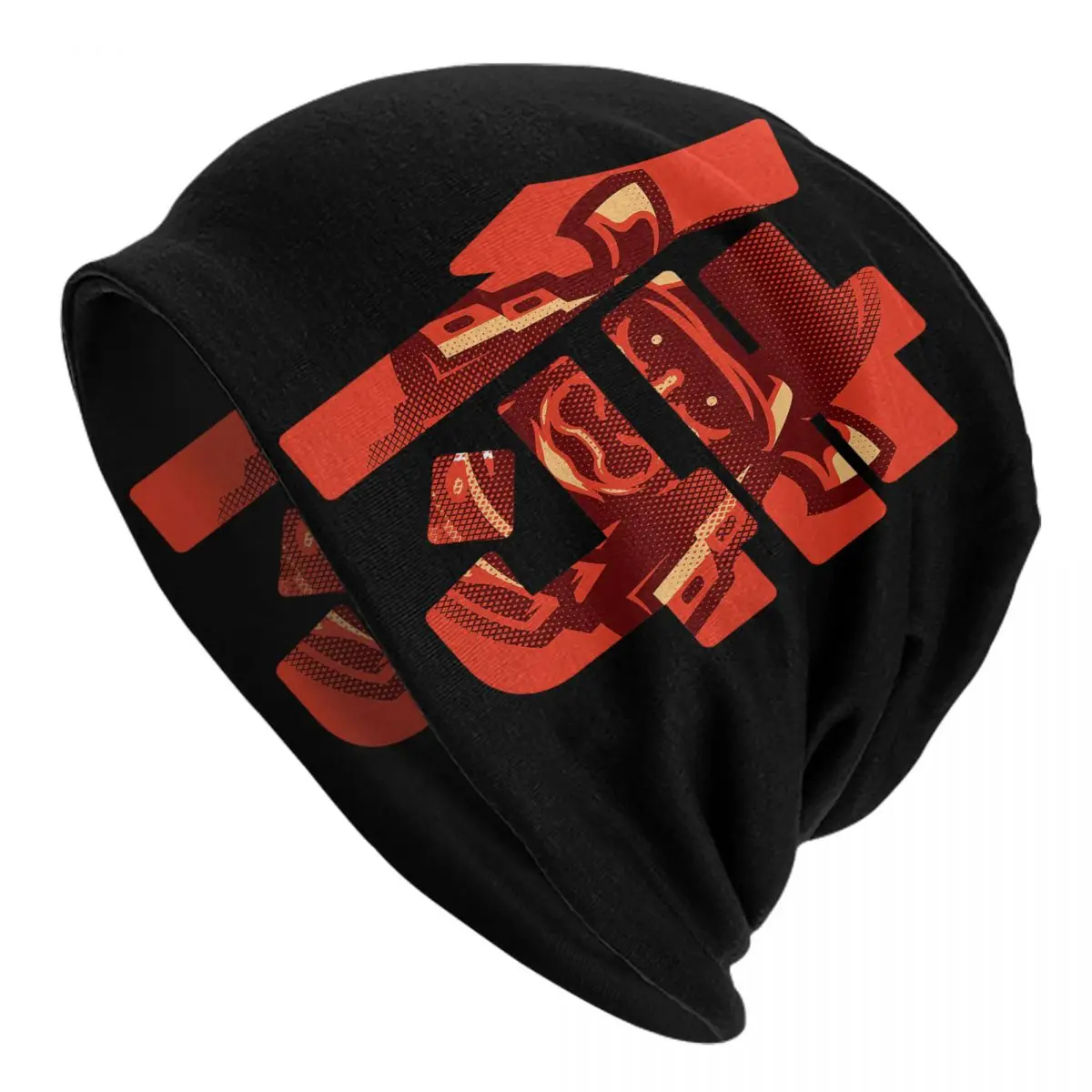 Samurai Kanji Logo Caps Men Women Unisex Streetwear Winter Warm Knit Hat Adult funny Hats