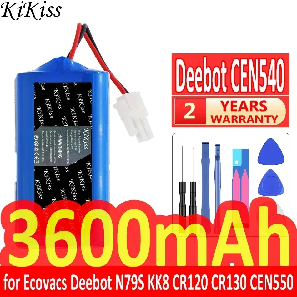 Аккумулятор KiKiss 3600 мАч для Ecovacs N79S KK8 CR120 CR130 V7S Deebot CEN550 CEN660 DL33 DL35 CEN640 CEN646