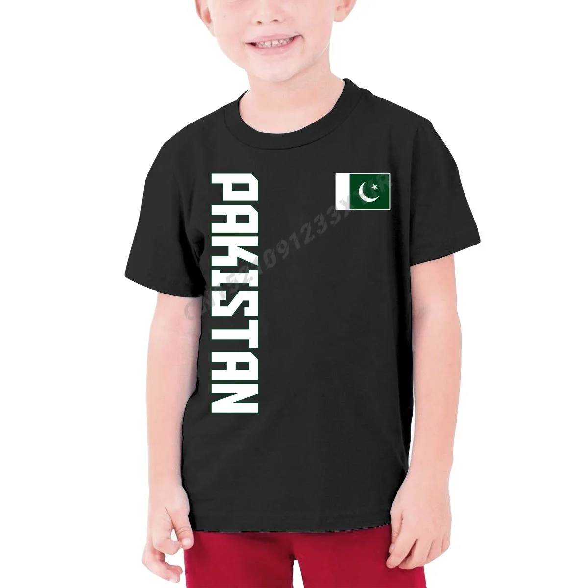 

Детская футболка с флагом Пакистана (2), Детская футболка из 100% хлопка, Молодежная Футболка с круглым вырезом и короткими рукавами, одежда дл...