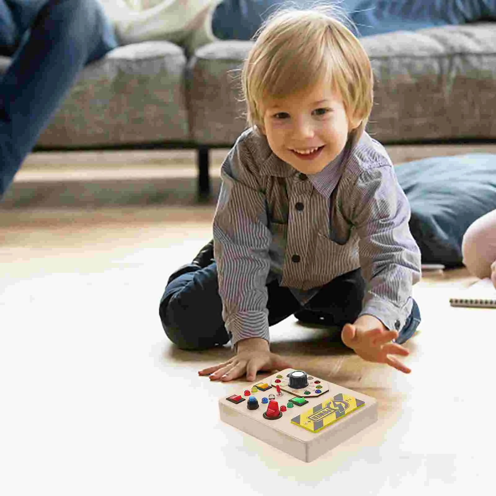 

Kids Busy Board Wooden Busy Board Montessori Toy Simulated Switch Toy Educational Learning Toy