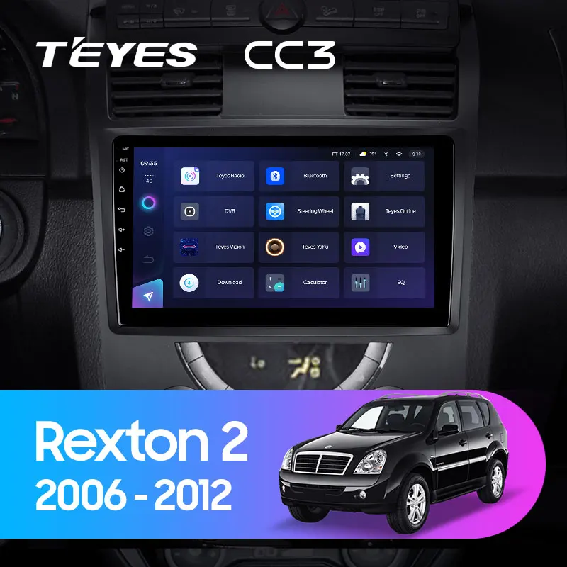 TEYES Тиайс CC3 2K Штатная магнитола For СсангЙонг Рекстон Y250 SsangYong Rexton II 2 2006 - 2012 до