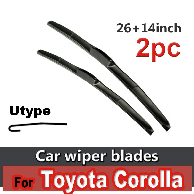 

Wiper LHD RHD Front Hybrid Wiper Blades For Toyota Corolla E140 E150 2007 - 2012 Windshield Windscreen Window Brush 26"+14"