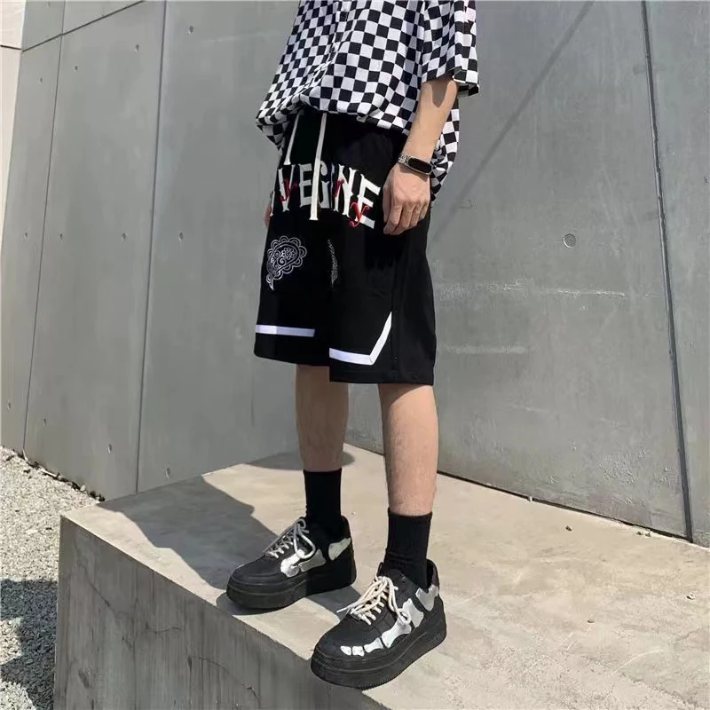 Шорты женские винтажные с вышивкой букв уличная одежда в американском стиле