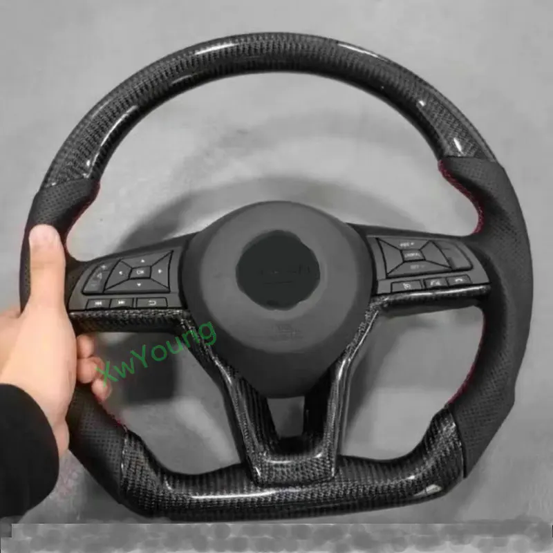 

For Nissan Altima TEANA LIVINA SYLPHY BLUEBIRD TIIDA X-Trail Qashqai KICKS 100% Real Carbon Fiber Car Steering Wheel