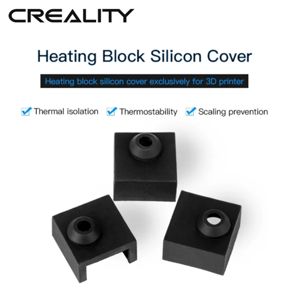 

CREALITY 3D Printer Parts Upgraded 1/3/5PCS Heater Block Silicone Cover Sock Heat Insulation forEnder-3 V2 Ender-3 Max Ender-6