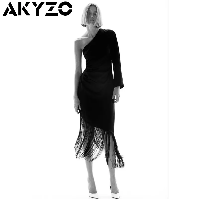 

Y2K Women's Maxi Dress Solid Color Splited One Shoulder Backless Female Asymmetrical Hot-stamp Elegant Party Dresses 2023 Summer