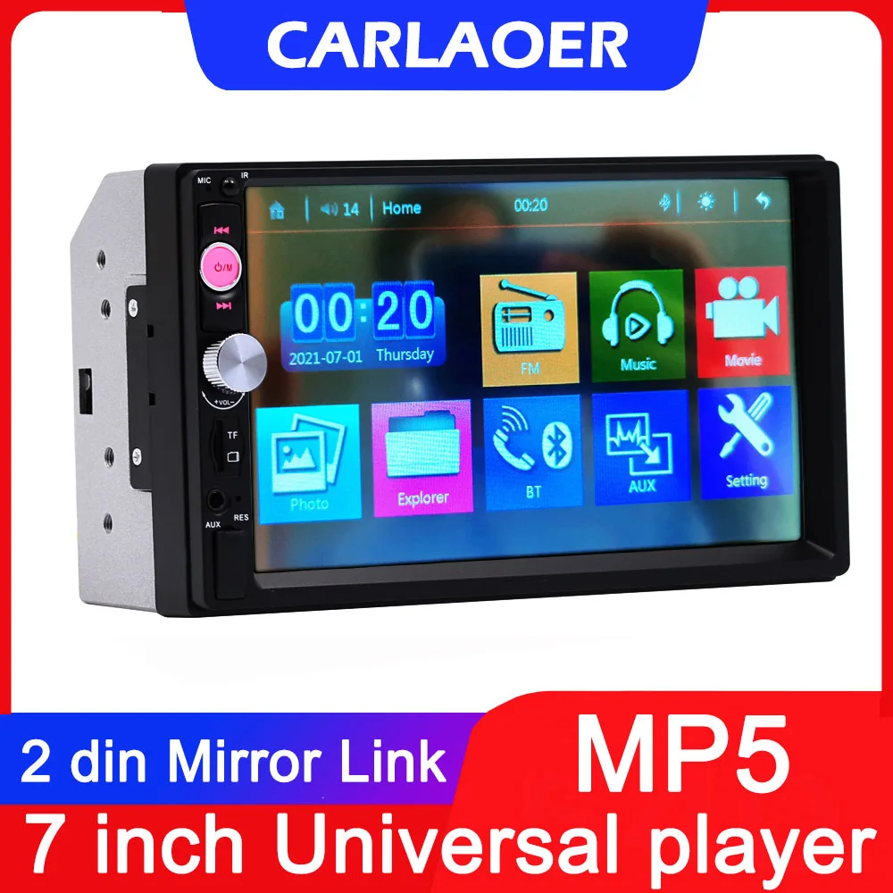 Автомагнитола CARLAOER мультимедийный плеер с 7 &quotсенсорным экраном MP5 Bluetooth USB FM
