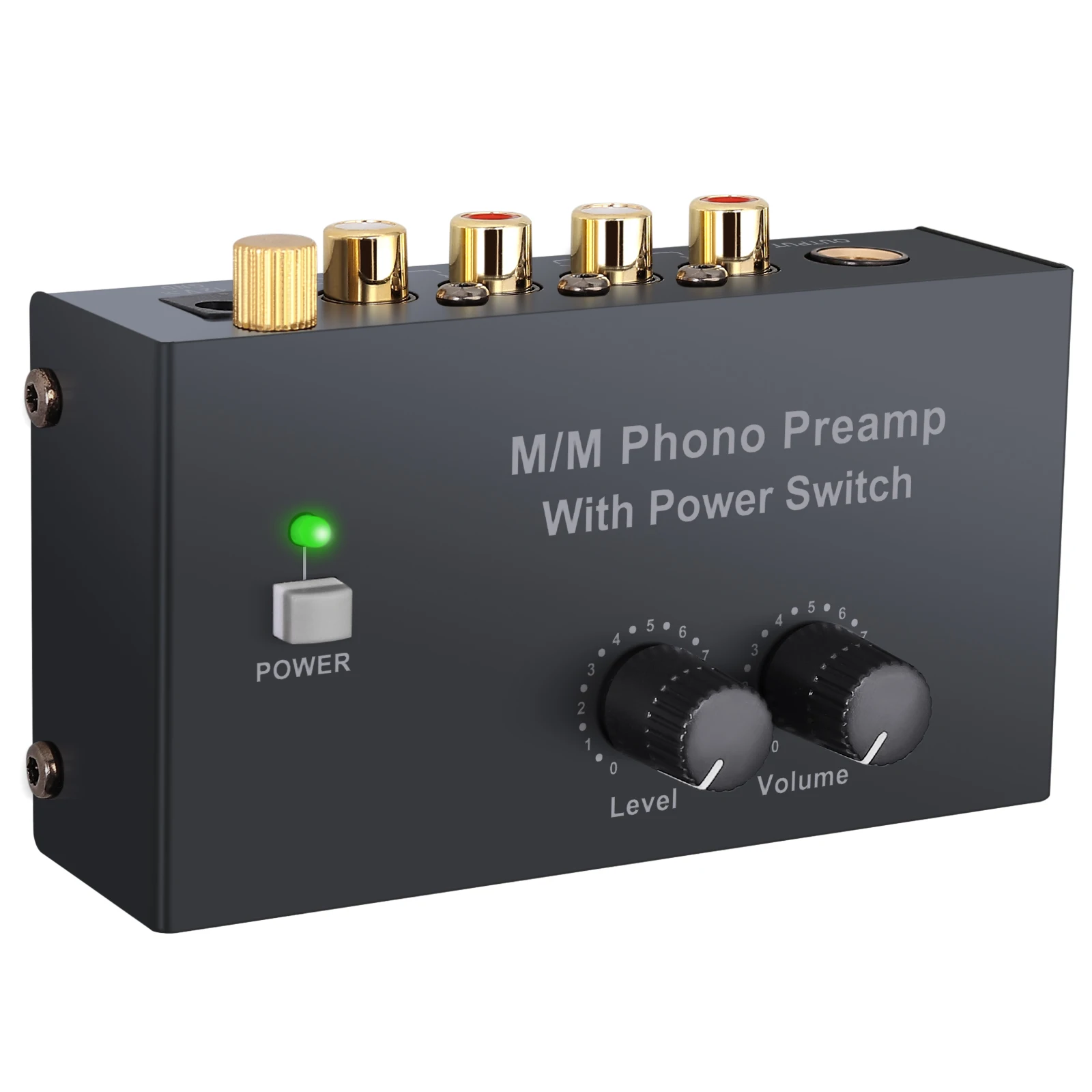 PROZOR Phono Preamp Mini Stereo Audio Low Noise MM Turntable Preamplifier with Power Adapter Volume Control RCA Input & Output