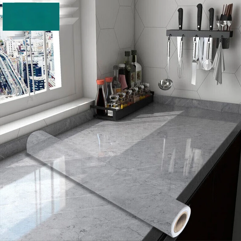 

sticker Imitation gray marbleself-adhesive mattekitchen desktopwaterproof quartz stone countertop bathroom rock board wallpaper