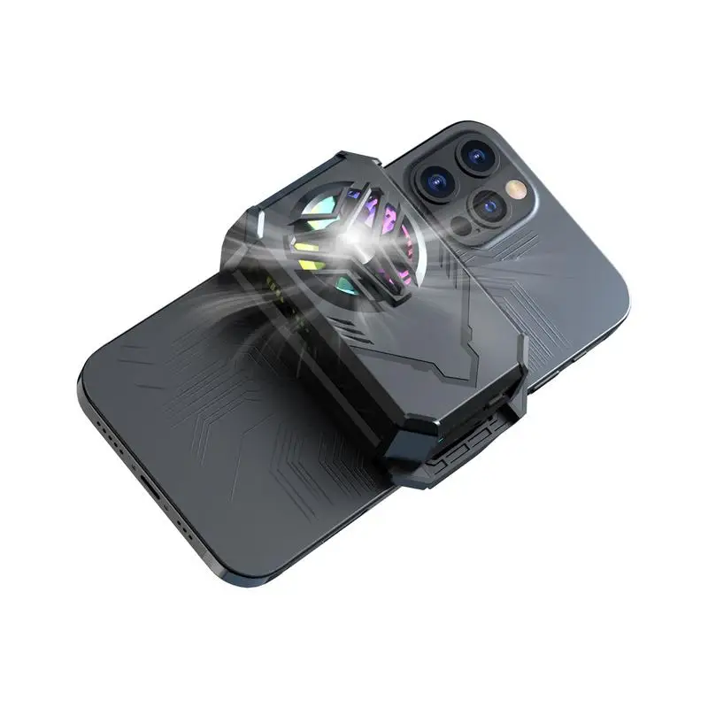 

Rechargeable Phone Cooler Semi-Conductor Cellphone Radiator Smartphone Cooling Fan Built-in 1300mAh Battery 18W High-Power