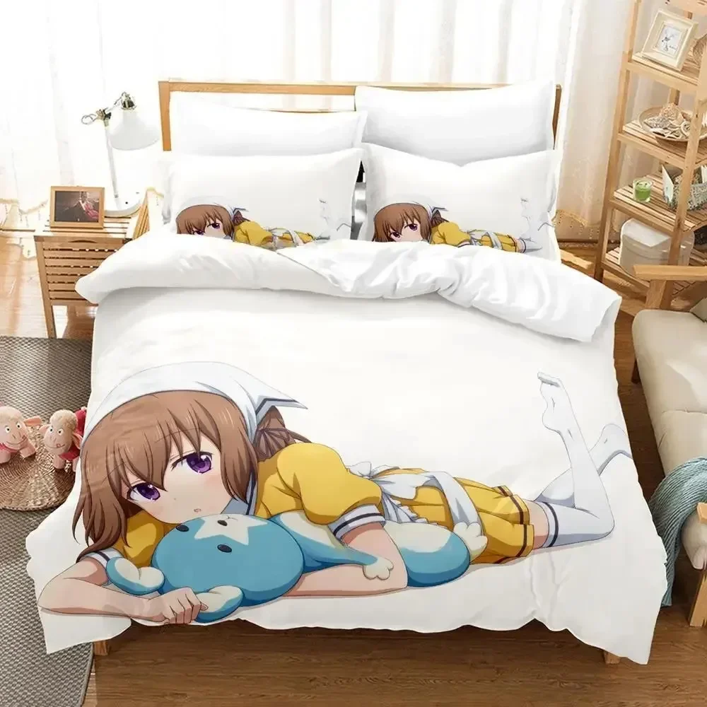 Фото Комплект постельного белья 3D Kawaii Blend S с принтом и наволочкой, пододеяльник, мягкое постельное белье королевского размера, домашний комплект постельного белья с 3D аниме №5