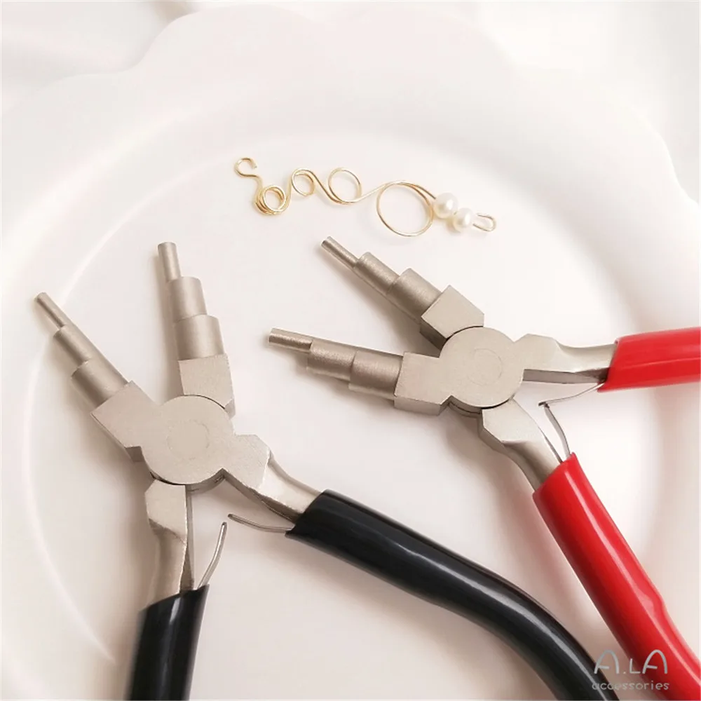 Hand made 6-segment pliers multifunctional round nose jewelry modeling pliers DIY hand pliers gold wrapping wire winding too