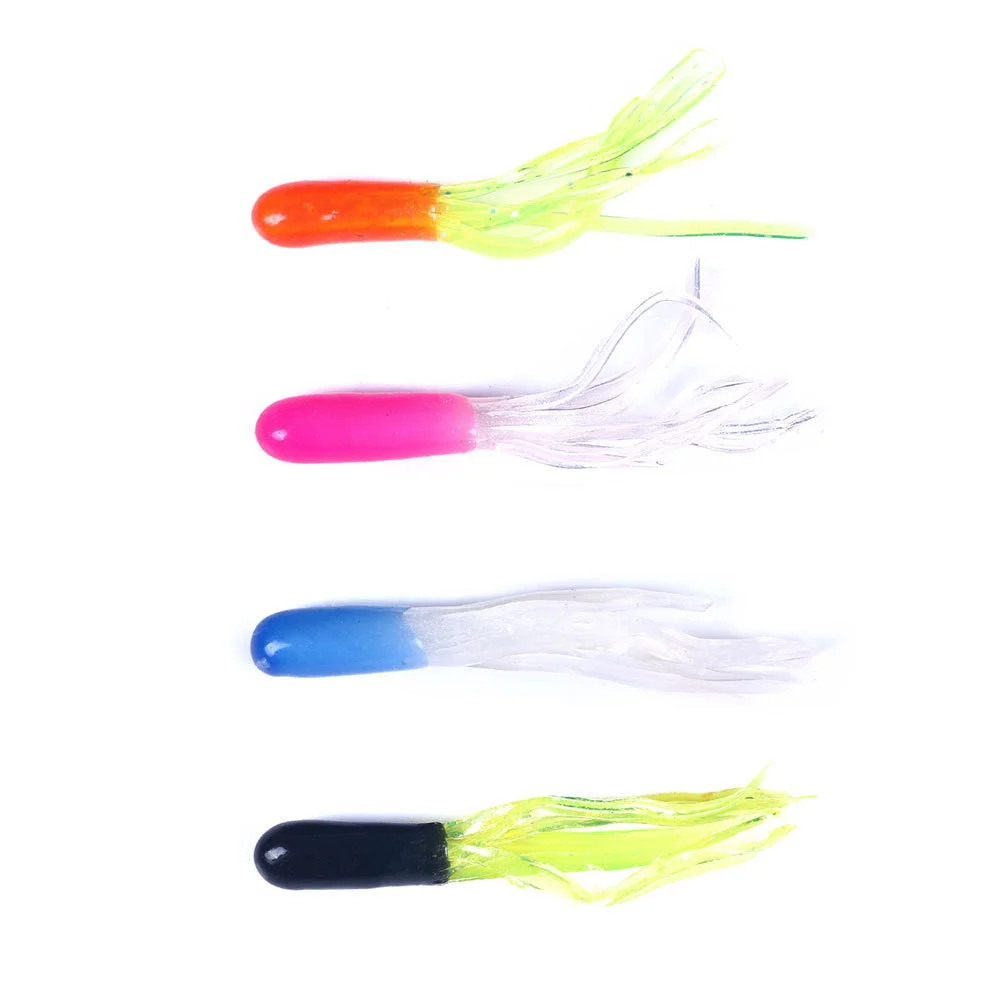 

Luya Bait Silicone Tube Worm Lead Hook Simulation Octopus Goods For Fishing Fishing Gear Luya Soft Bait 4.5cm-0.6g Fishing Lures