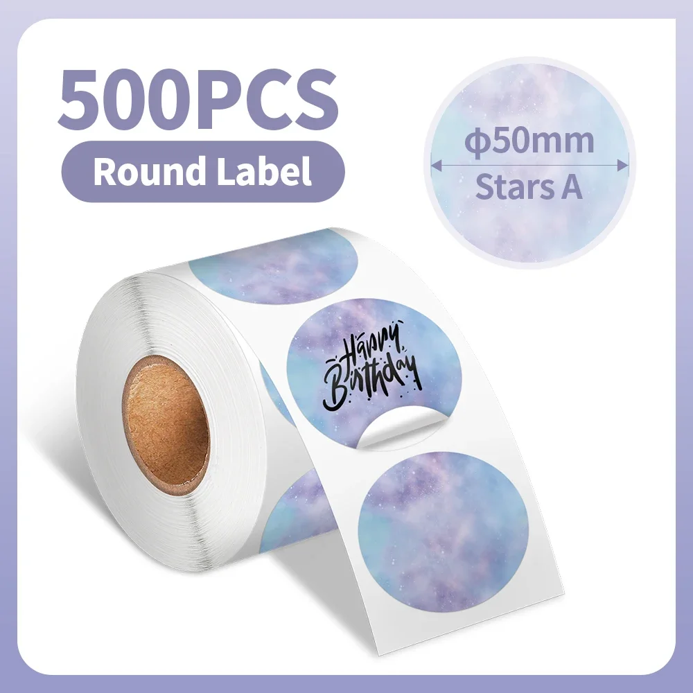 

Phomemo круглые термоэтикетки водонепроницаемые 50/76 мм 400/500/750/1000 шт