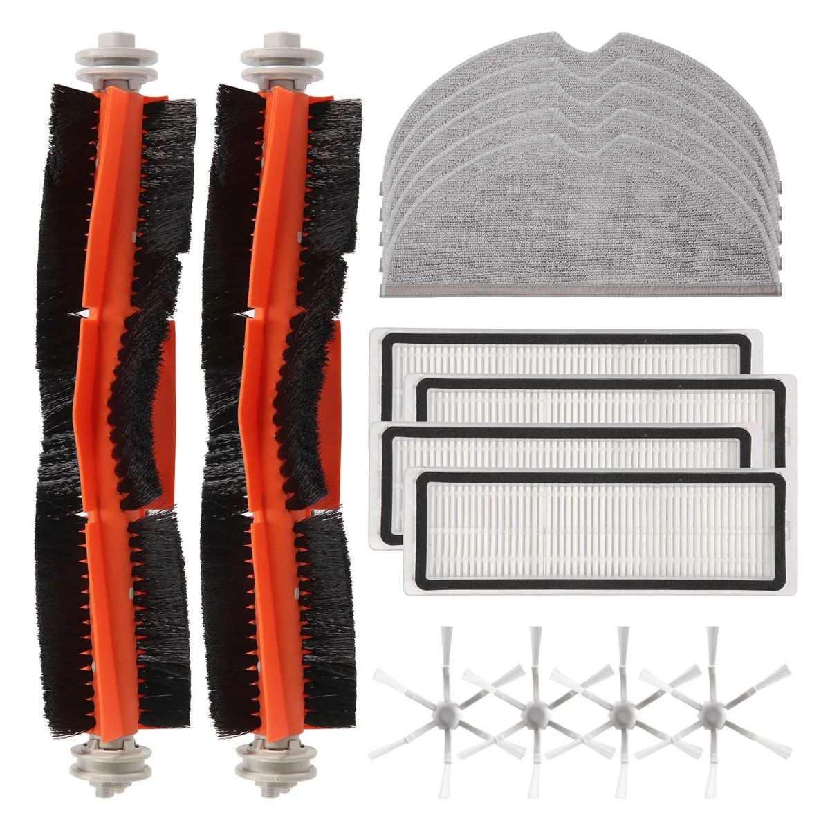 

15Pcs Accessories for 2C Vacuum Cleaner Main Side Brush HEPA Filter Mop Cloth Cleaning