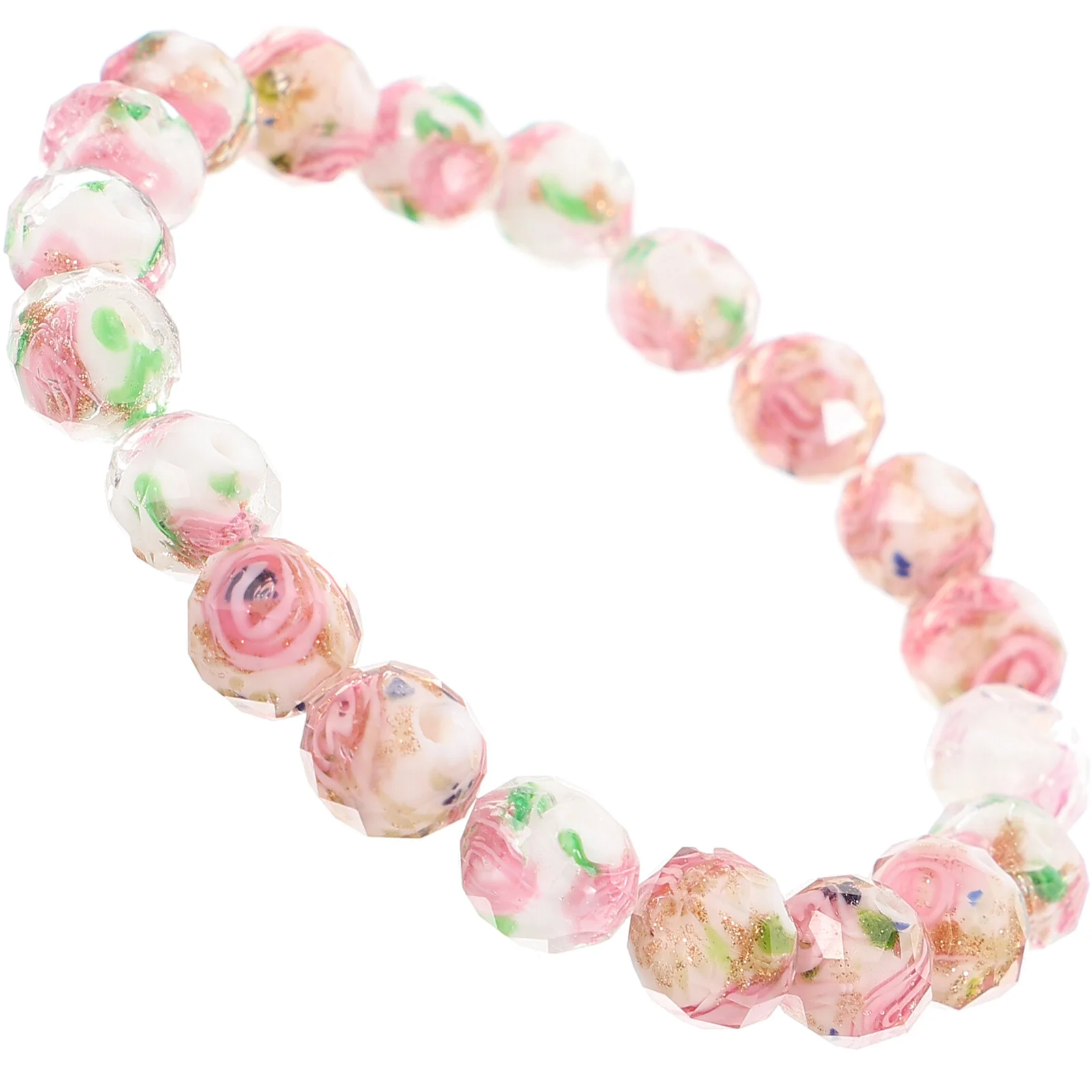 

20 Pcs Glass Wheel Beads Necklace Bulk Making Flower Jewelry Hair Braids Crafts