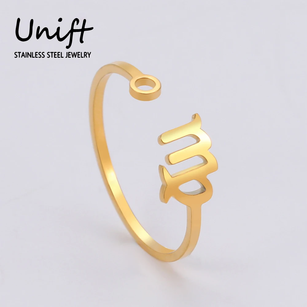 Кольцо Unift из нержавеющей стали с 12 созвездиями ювелирное изделие в повседневном