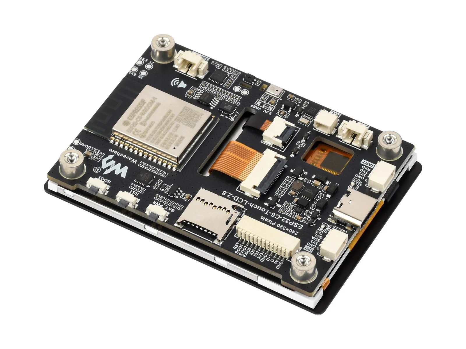 Фото Плата для разработки Waveshare ESP32-C6 с 2,8-дюймовым емкостным сенсорным IPS-дисплеем, разрешение 240 × 320, 262 тыс. цветов, встроенный Wi-Fi 6 №2