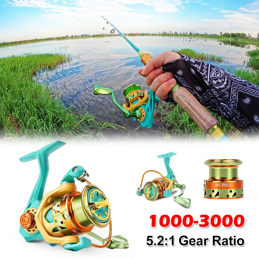 

Lightweight Spinning Reel 8KG Max Drag Shallow Metal Spool Fishing Reel for Carp Trout Culter Rudd Freshwater Fishing Tackle