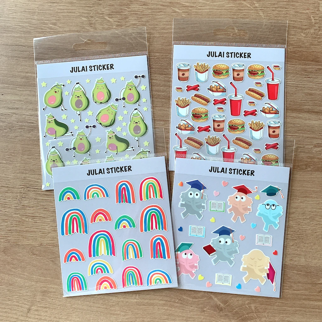 Наклейка для йоги авокадо Счастливого выпускного слона нежелательной еды