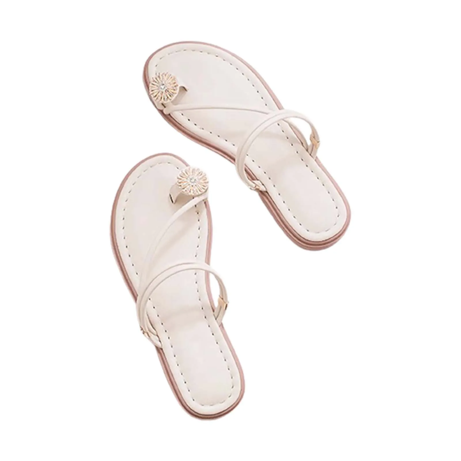 

Сандалии женские на плоской подошве, простые босоножки на танкетке, сандалии с закрытым носком, с широким и розовым узором, для свадьбы, боль...