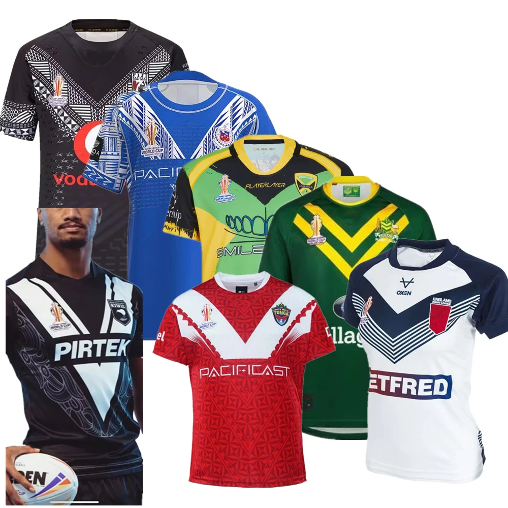 

kiwis 2023 RLWC JERSEY New Zealand Jamaica Australia samoa fiji rugby shirt Casual sweatshirt t-shirt Custom name