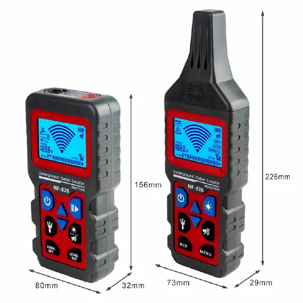 

NF-826 Cable Line Laying Path Breakpoint And Short Circuit Fault Detection Wire Cable Tracker Intelligent Cable Locator