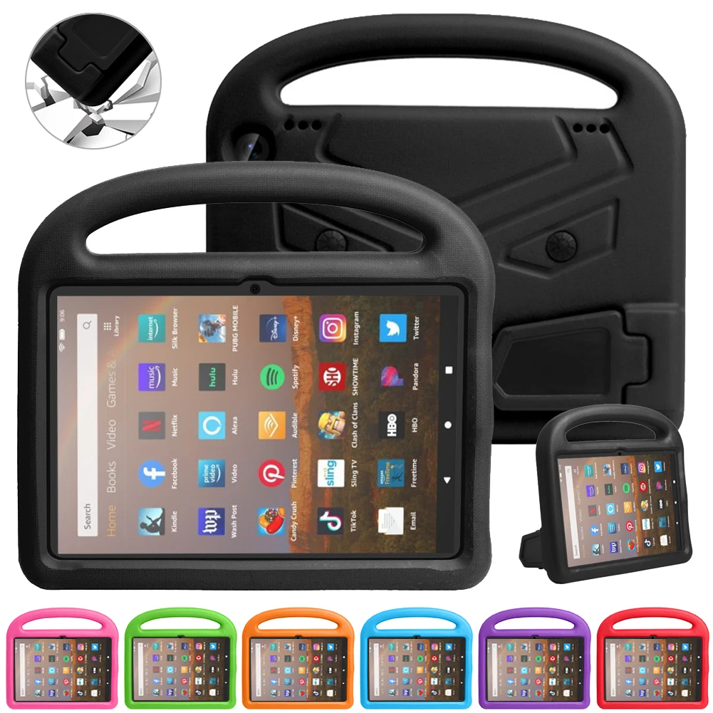 

Case for Amazon Kindle Fire HD 8 Plus 2020 Protective Shockproof Cartoon Tablet Stand Cover for Amazon Kindle Fire HD 8 2020