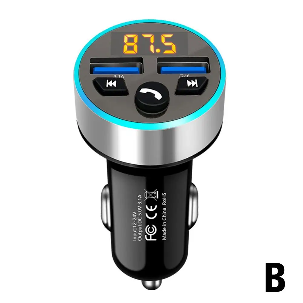 

Автомобильный Bluetooth FM-трансмиттер, стерео MP3-плеер с двойной зарядкой, USB 5,0, комплект модулятора, зарядное устройство для режима «свободные руки» X0S7