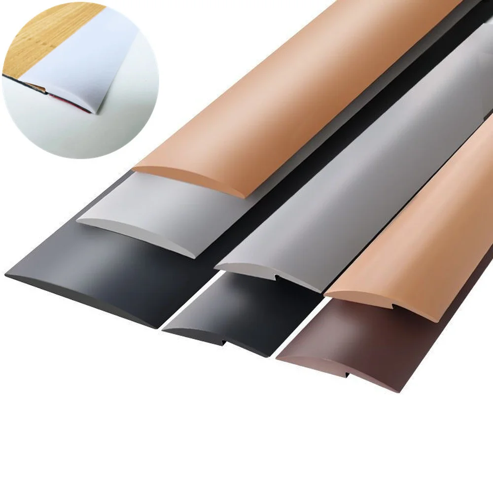 

1M New Glue-free Self-adhesive Protective Floor Mat Flat Button Strip PVC Flooring Threshold Seam Edge Trim Home Decoration