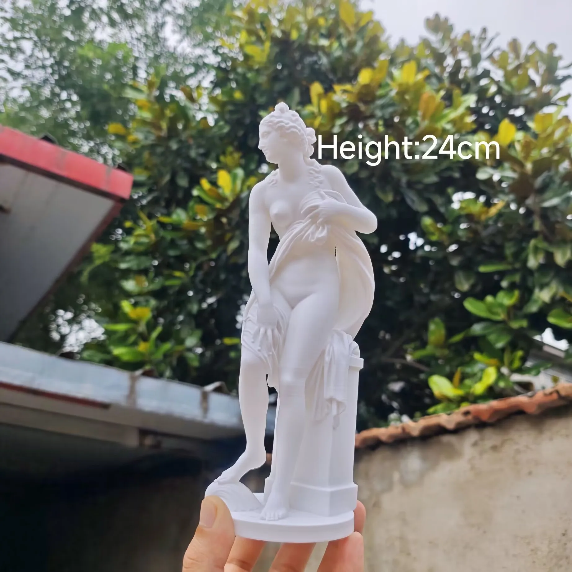 Фото 3D-печатная статуэтка Венеры 24 см, классическая греческая скульптура, декор для дома и рабочего стола, художественное украшение, подарок №2