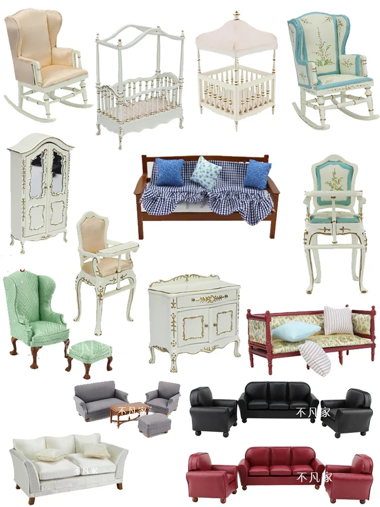 Миниатюрная деревянная мебель для кукольного домика 1:12 Классическая Мини-мебель