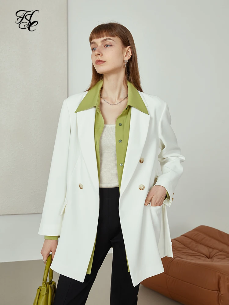 FSLE  Women Blazers Senior Sense Suit Jacket Women Niche Korean Style Casual Suits 2021 Women Solid Color Irregular Blazer