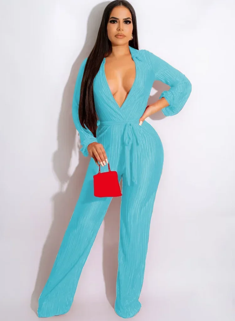 Элегантная плиссированная рубашка KEXU с отложным воротником V-образным вырезом и