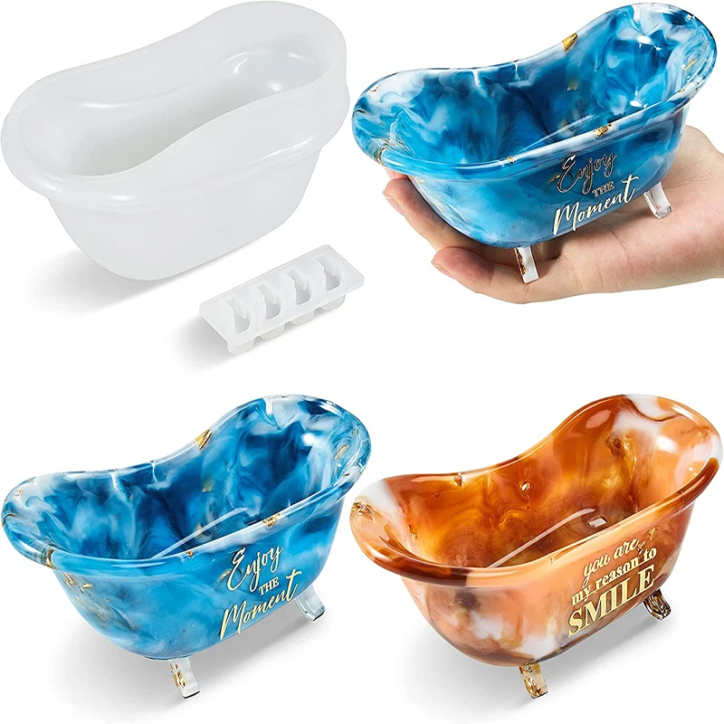 

Bathtub Resin Molds Bathtub Molds For Jewelry Candy Container Box Home Decoration DIY High Quality Durable Unique Moulds