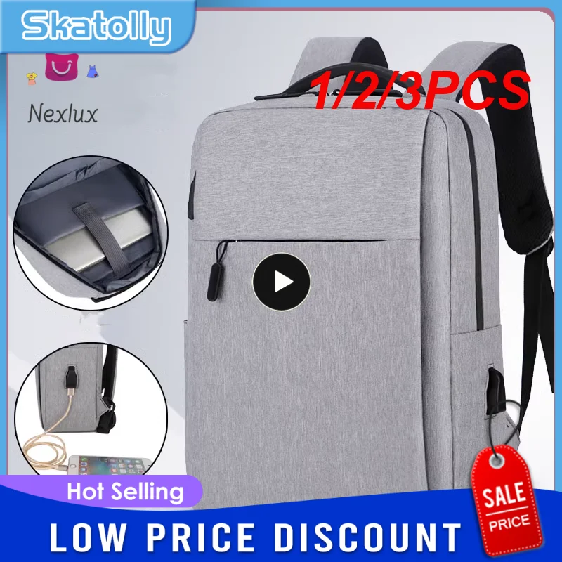 

1/2/3PCS New Laptop Usb Backpack School Bag Rucksack Anti Theft Men Backbag Travel Daypacks Male Leisure Backpack Camping