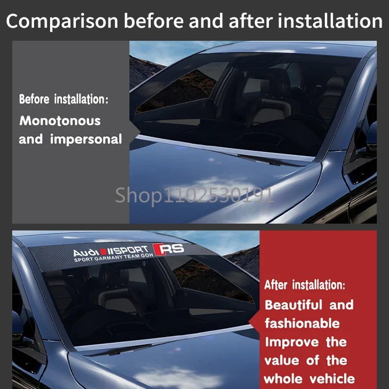 Углеродная наклейка для переднего лобового стекла автомобиля декоративные