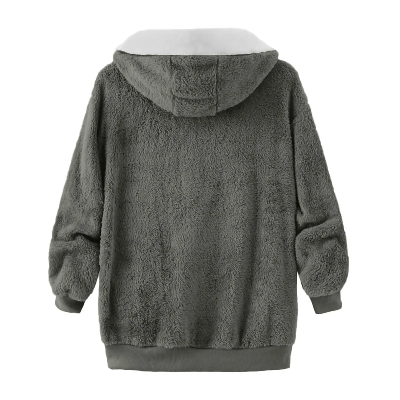 Женское пальто с капюшоном и карманами куртка пуловер свитер теплое из