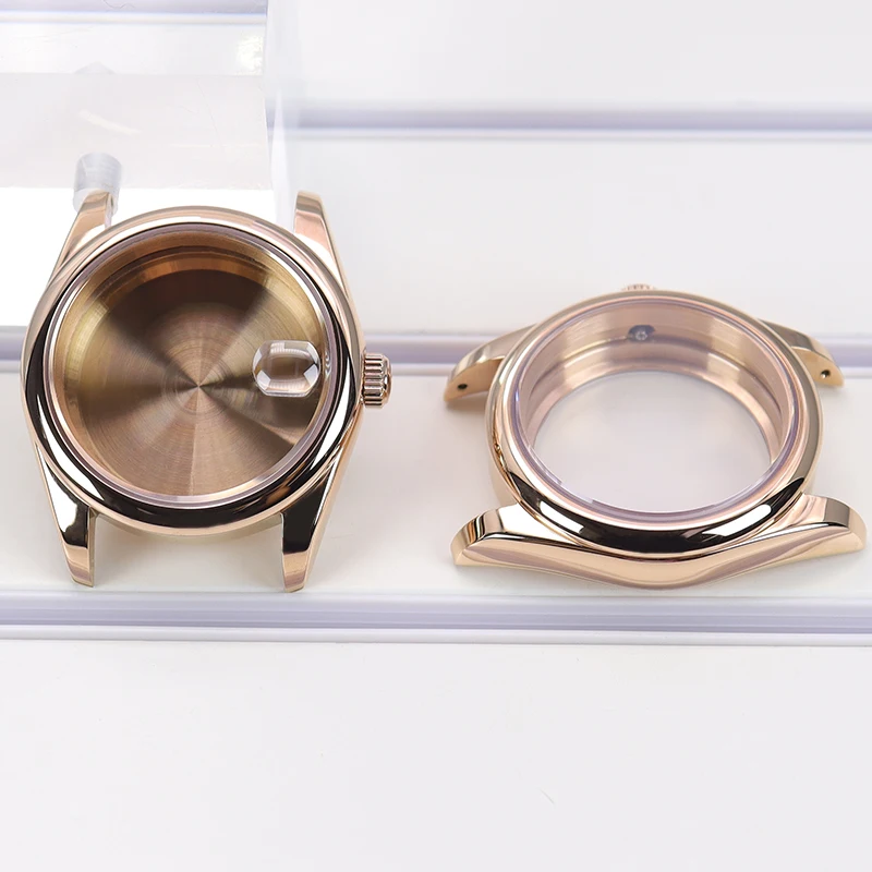 Корпус часов FEIYASHI из розового золота 36/40 мм сапфировое стекло для Seiko NH35 NH36 NH38 Miyota