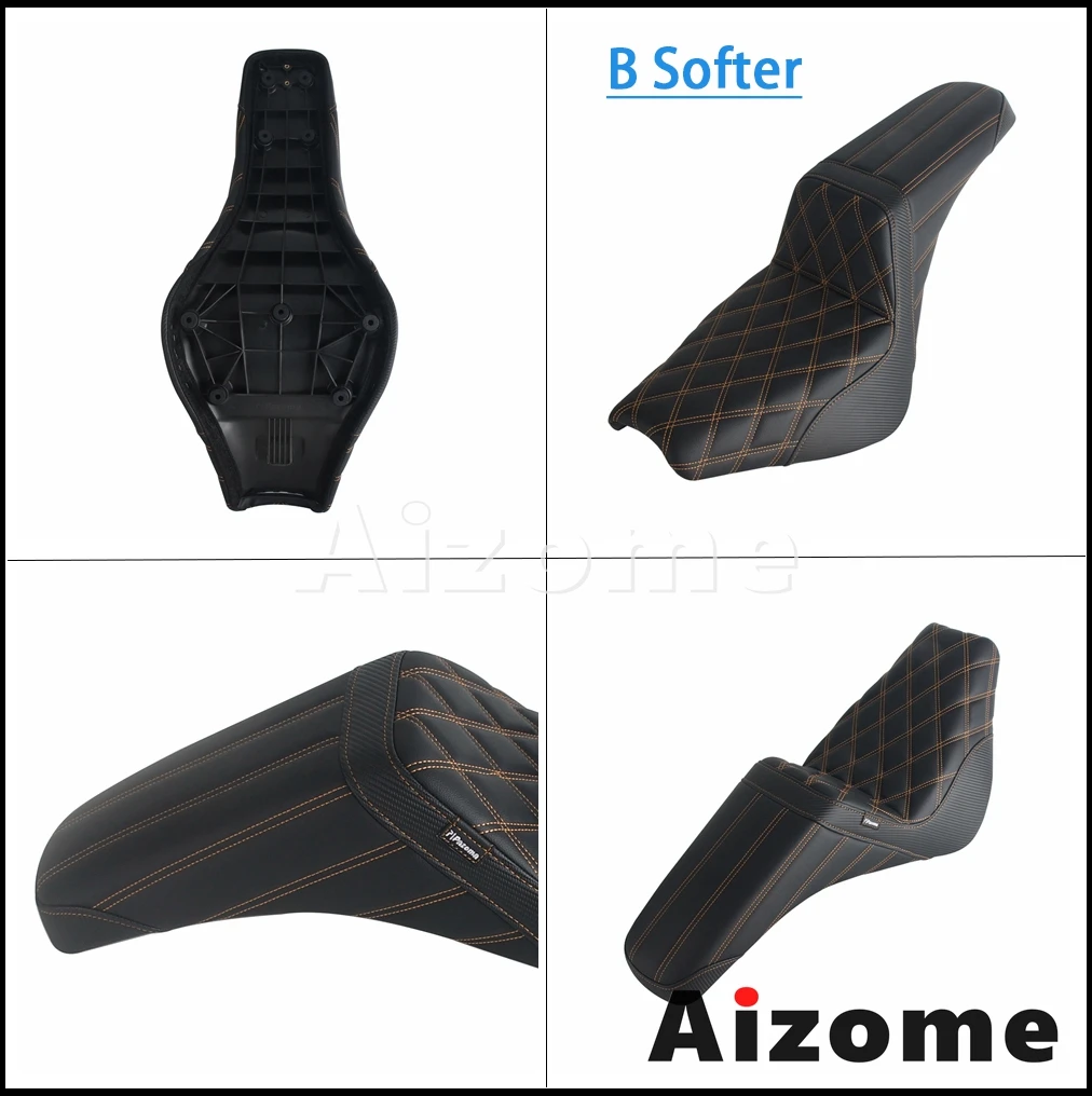 Мотоциклетная подушка для двух сидений Harley Softail Standard FXST FLDE Heritage Classic 114 FLHC FLHCS 2018-up PP